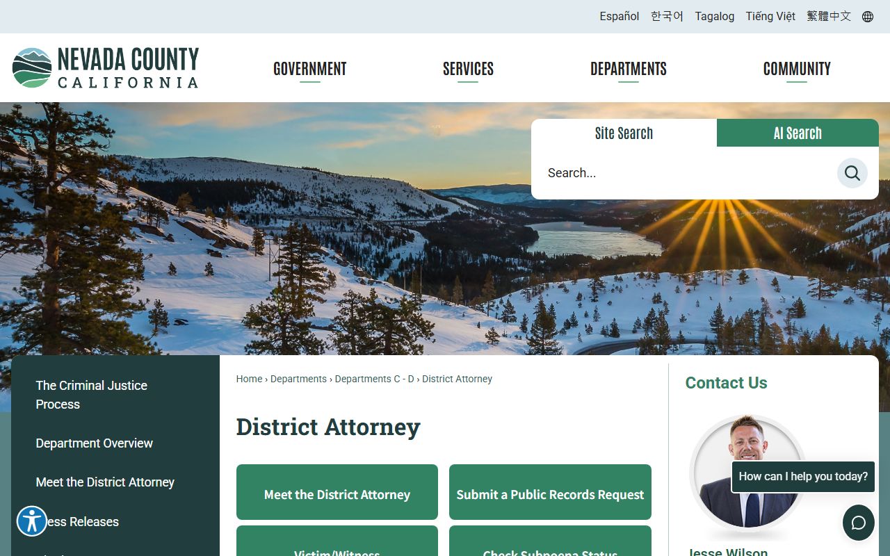 Nevada County District Attorney charging review after jail arrest