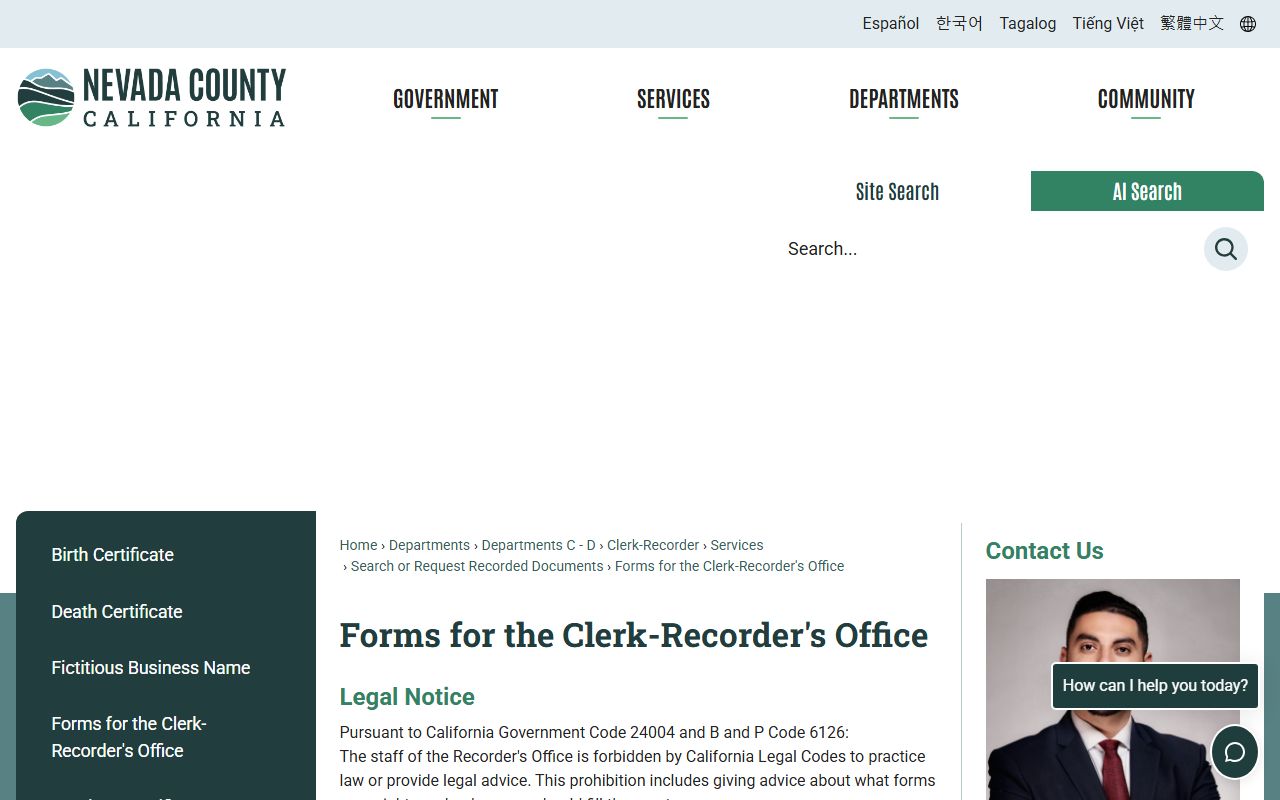 Nevada County inmate records visiting instructions for Wayne Brown Correctional Facility